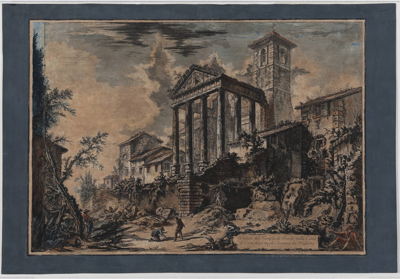 Veduta del Tempio di Ercole nella Città di Cora, dieci miglia lontano da Velletri, 1769, Fondazione Pagliara, Napoli, Suor Orsola Benincasa.