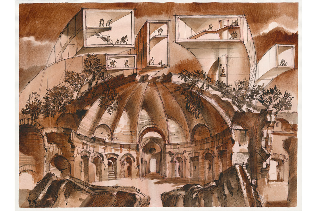 Avanzi del Tempio del Dio Canopo nella Villa Adriana in Tivoli