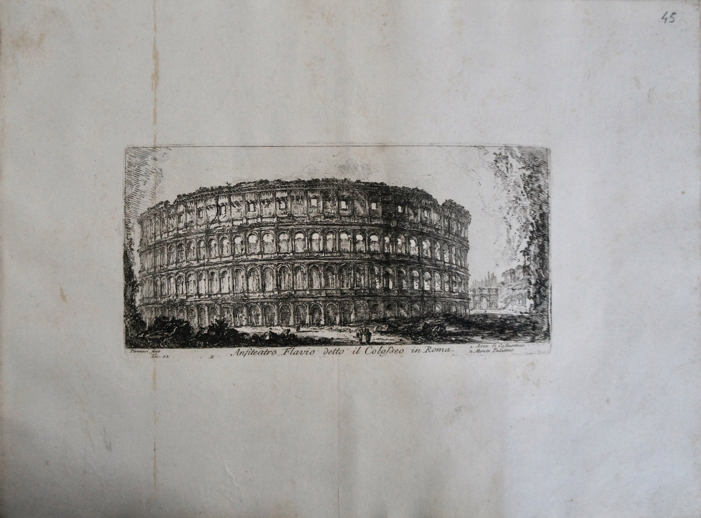 Le Antichità Romane stampa Colosseo