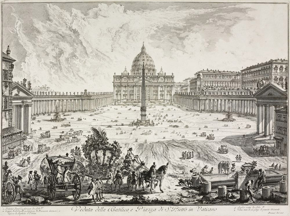 Vedute di Roma, esemplare Lonato del Garda (BS) Basilica e Piazza di San Pietro