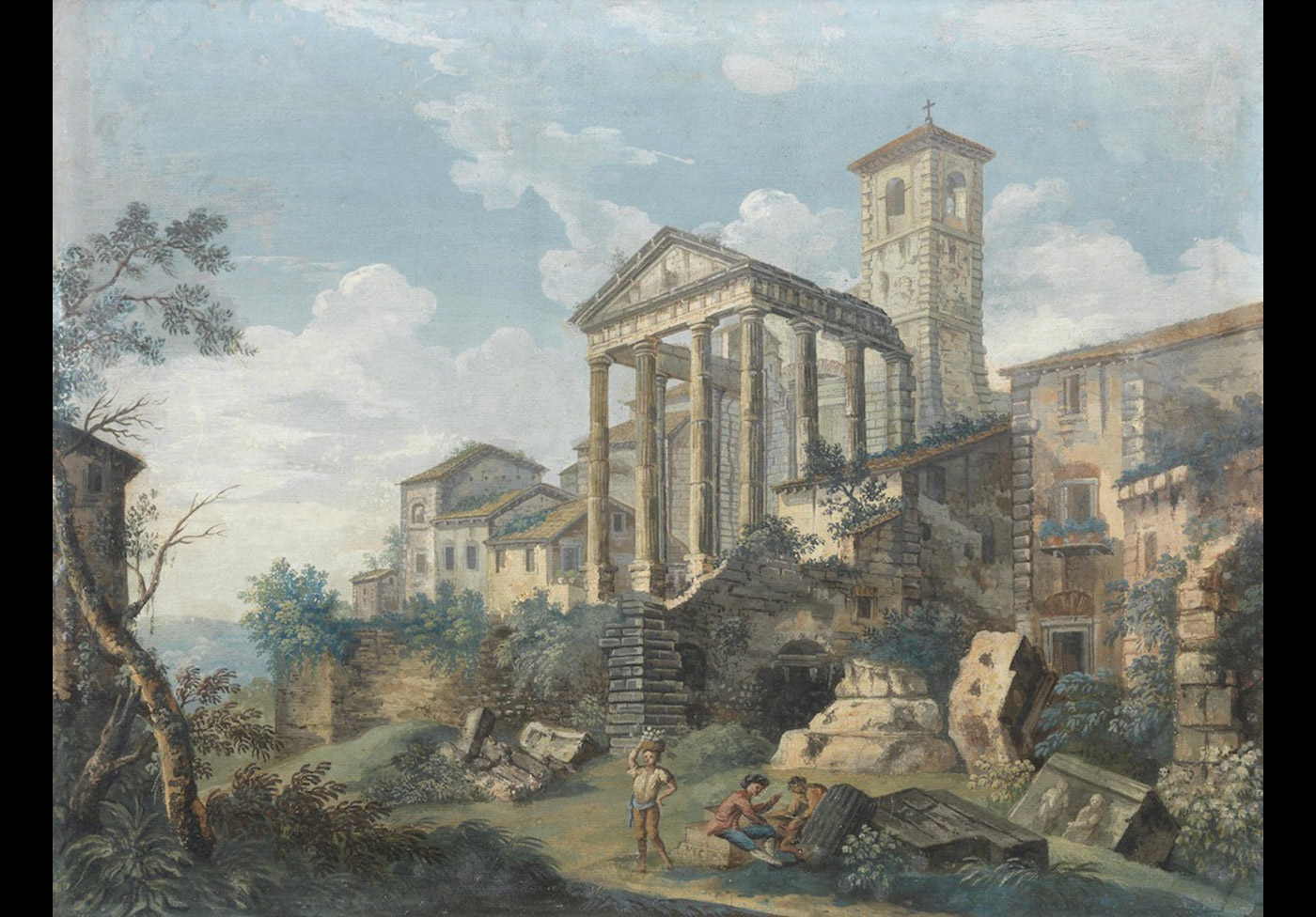 Veduta del Tempio di Ercole nella Città di Cora
