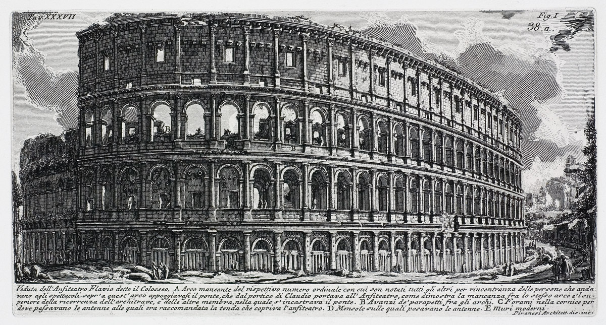 Veduta dell’Anfiteatro Flavio detto il Colosseo