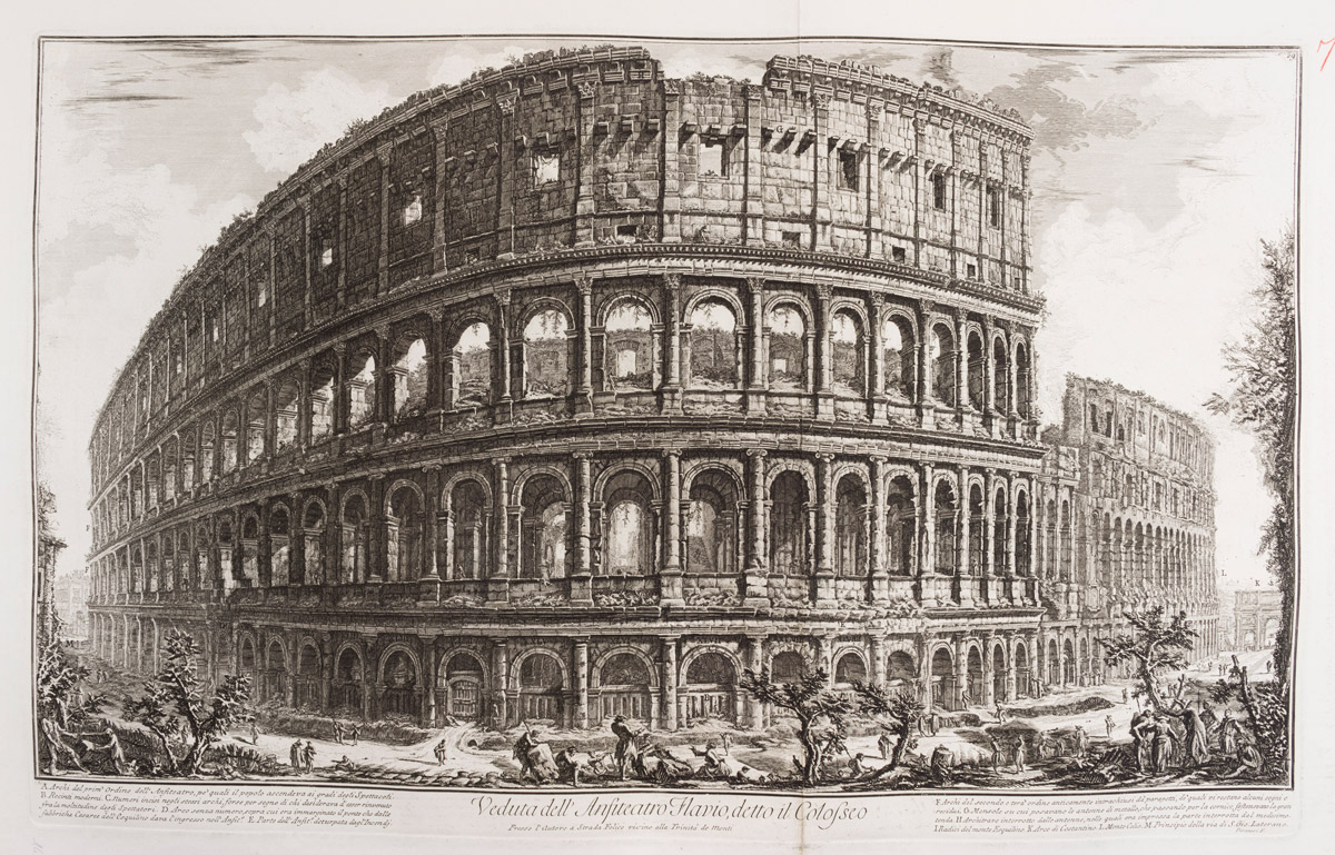 Veduta dell’Anfiteatro Flavio, detto il Colosseo