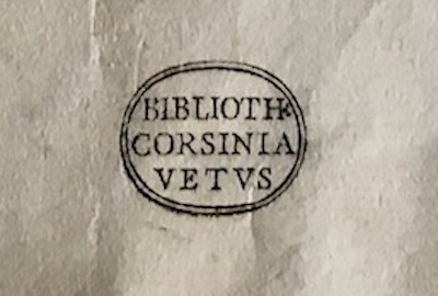 Timbro Corsinia Vetus